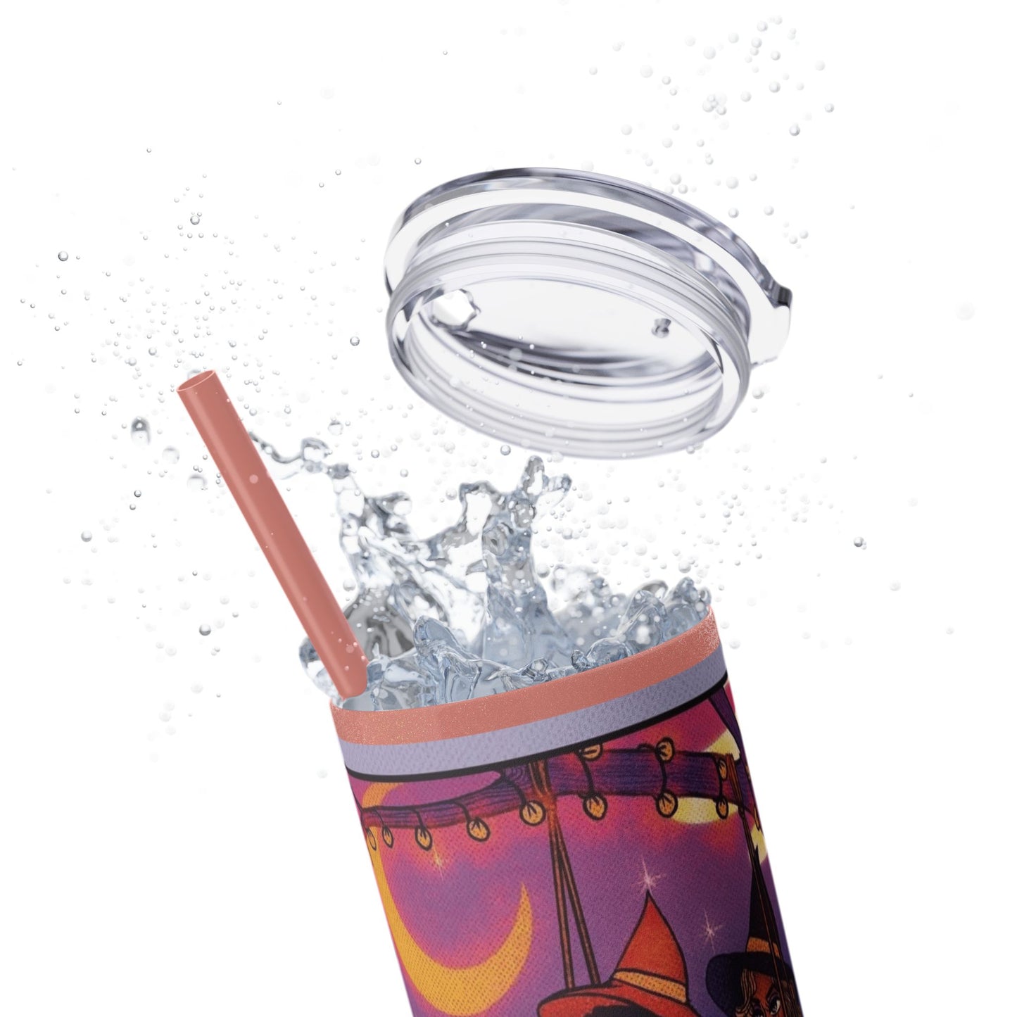 🎁 Spooky season gifts Enchanting Libra Skinny Tumbler with Straw | 20oz | Perfect for Halloween, Witchy Vibes, Astrology Lovers, Gift Idea, Custom Beverage Holder