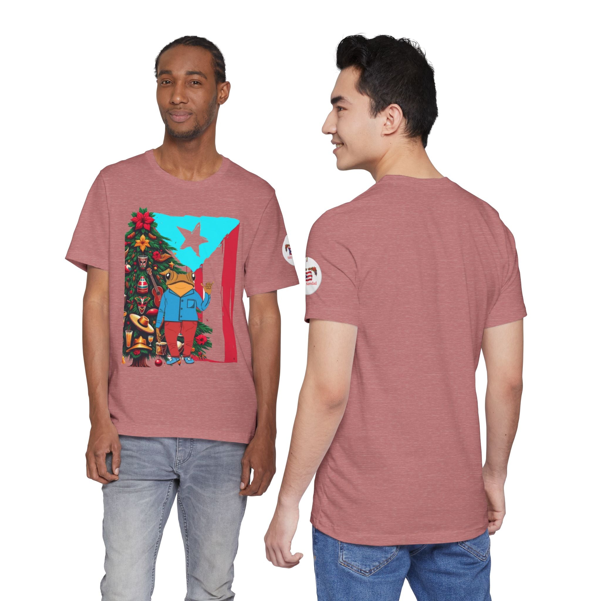 Puerto Rico Holiday T-Shirt  Coquí by Christmas Tree Graphic Puerto Rico’s Navidades