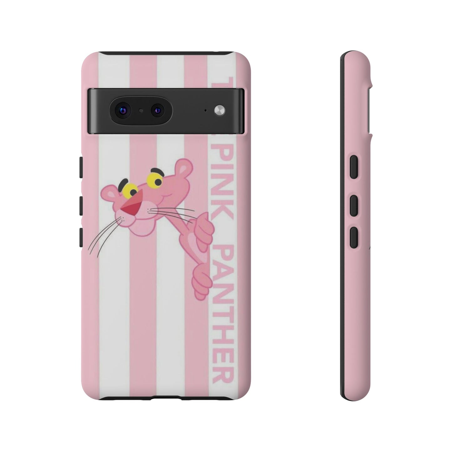 Pink Panther Tough Case Retro Striped Phone Case with "The Pink Panther" Design