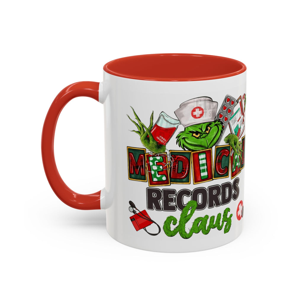 Medical Records Claus Coffee Mug — Funny Holiday Nurse & Medical Staff Gift (11/15oz) Medical Christmas Mug,