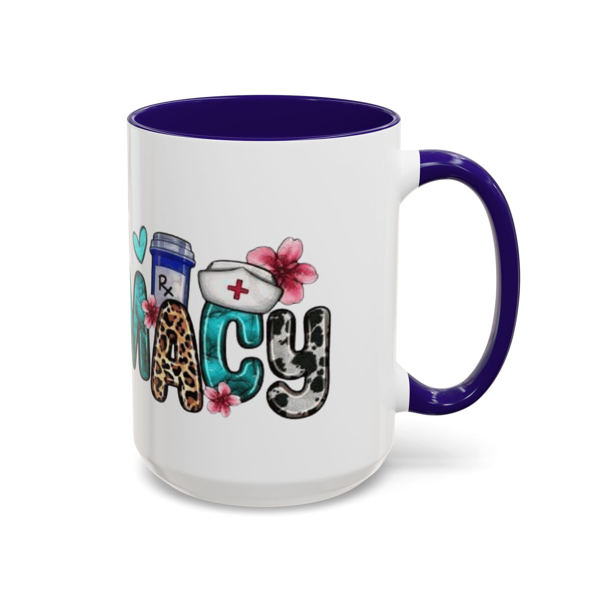 Pharmacy Nurse Coffee Mug — Cute Leopard & Teal Medical Design (11oz/15oz)Christmas mug for all healthcare heroes