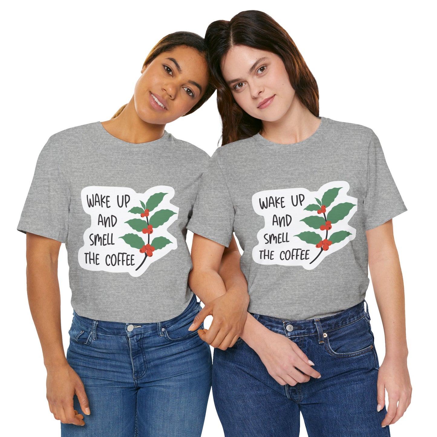 Wake Up and Smell the Coffee Tee  Coffee Plant Graphic T-Shirt