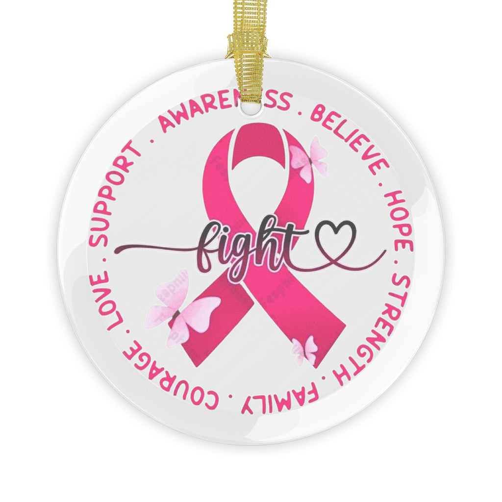 Glass Ornaments cancer survivor Inspirational Gift for Fighters & Survivors