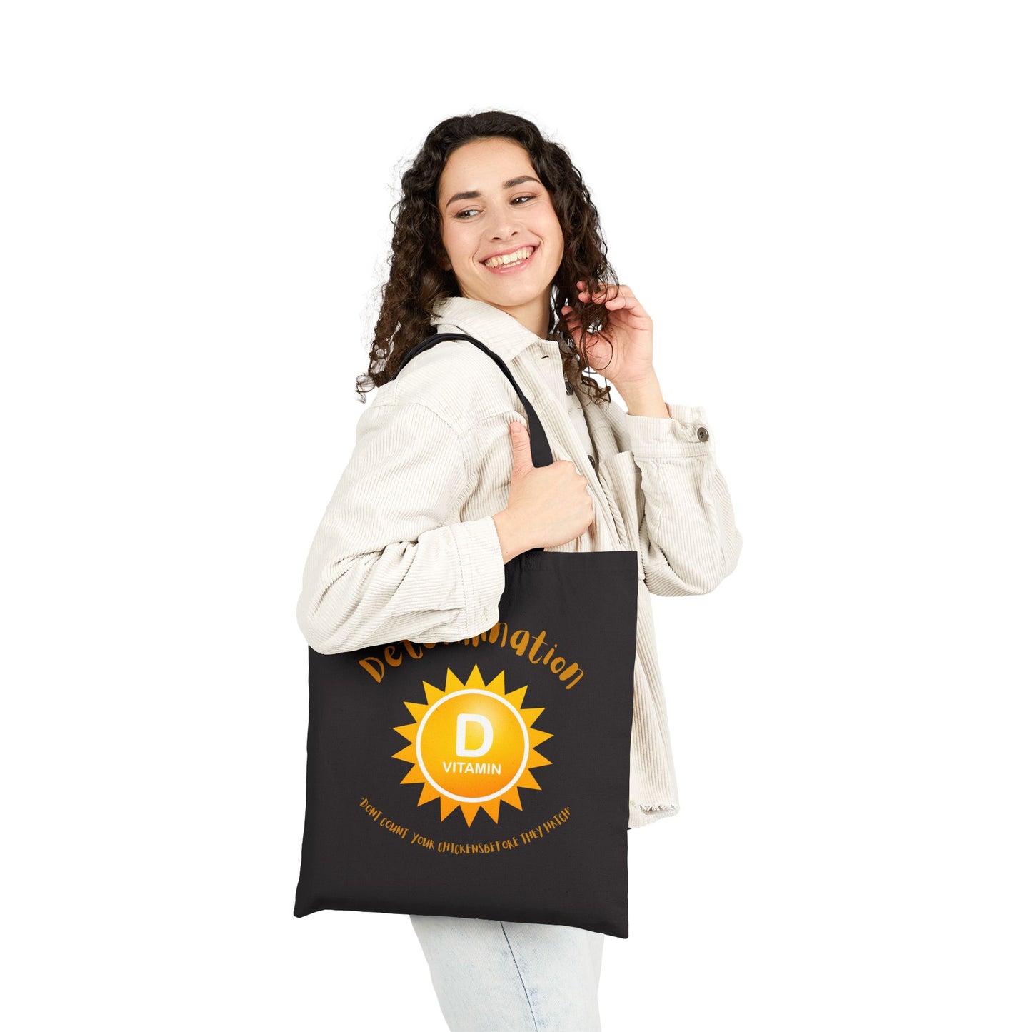 Sunshine Inspired Cotton Canvas Tote Bag - Motivational, Sustainable, Eco-Friendly, Summer Accessory, Gift for Her