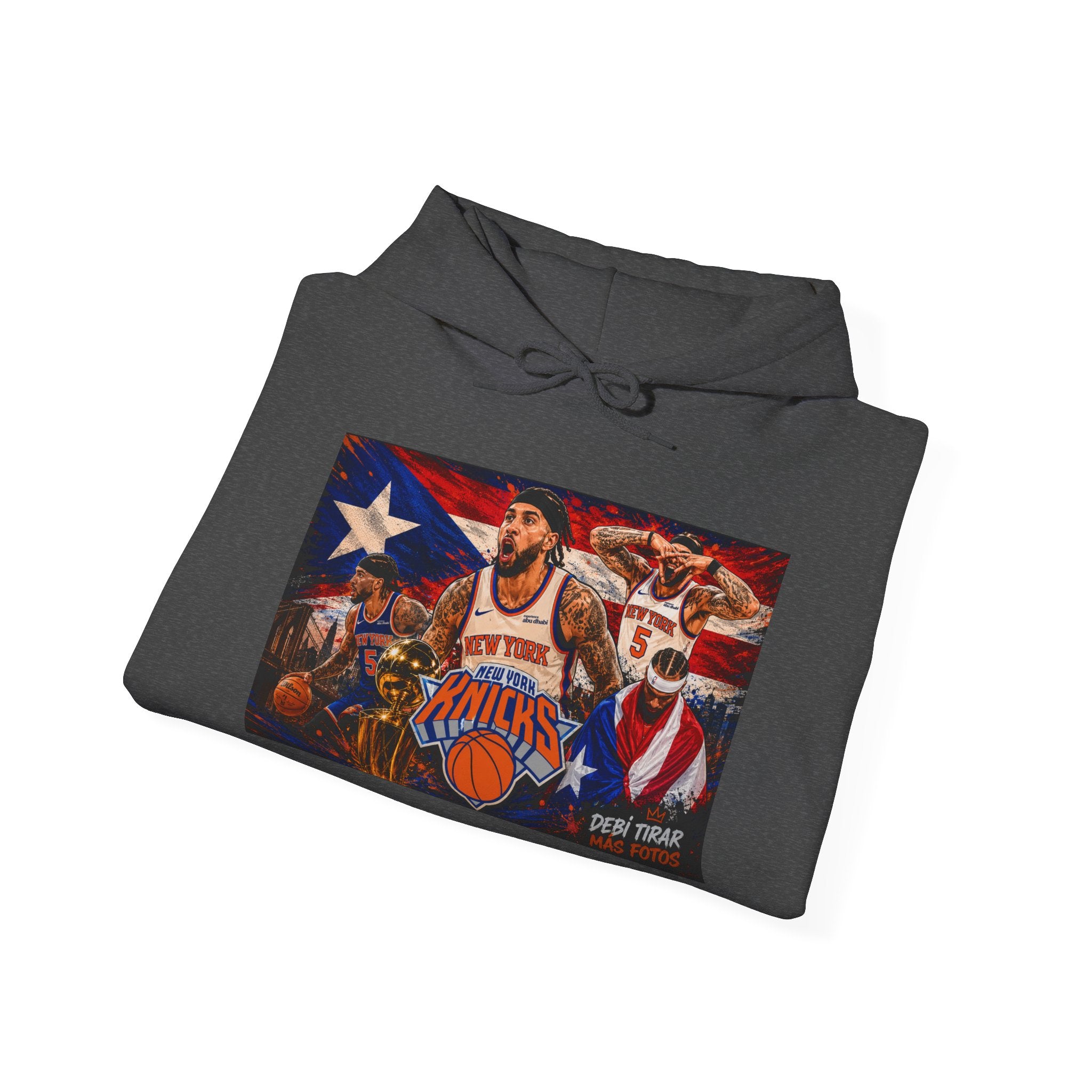 NY-K Retro Player Collage Hoodie — Basketball Fan Sweatshirt