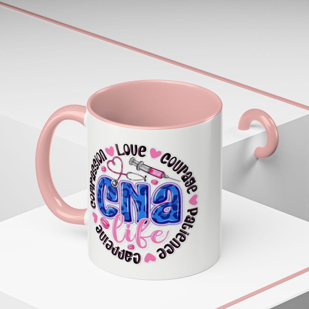 CNA Life Coffee Mug — Compassion, Courage & Patience Accent Mug (11/15oz) Medical Christmas Mug