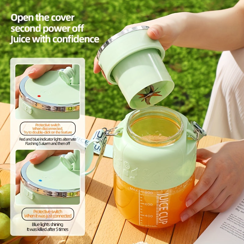 [Portable Juicer] 1pc, Mini Portable USB Electric Juicer Cup | 27.05OZ Large Capacity, Juicers For Vegetables And Fruits, Making Milk Shakes, Smoothies, Juices, Kitchen Appliances