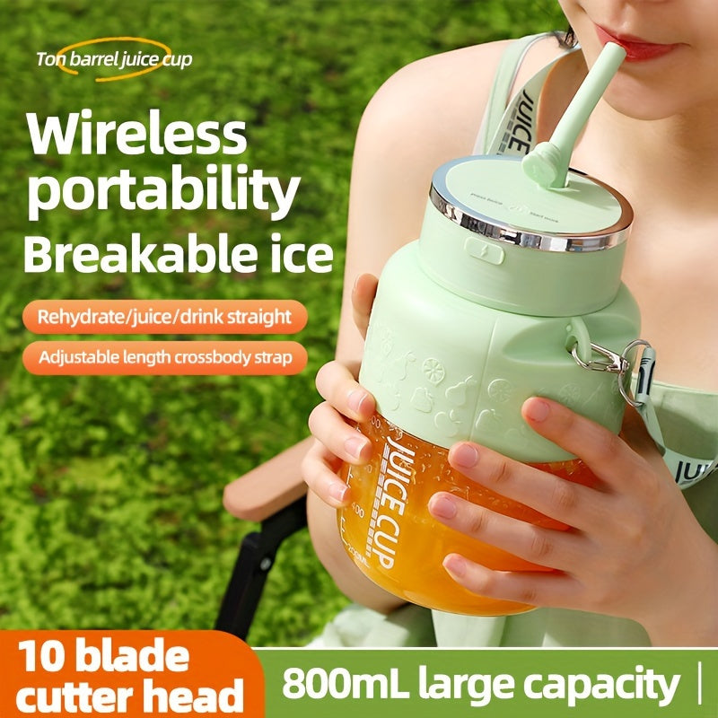 [Portable Juicer] 1pc, Mini Portable USB Electric Juicer Cup | 27.05OZ Large Capacity, Juicers For Vegetables And Fruits, Making Milk Shakes, Smoothies, Juices, Kitchen Appliances