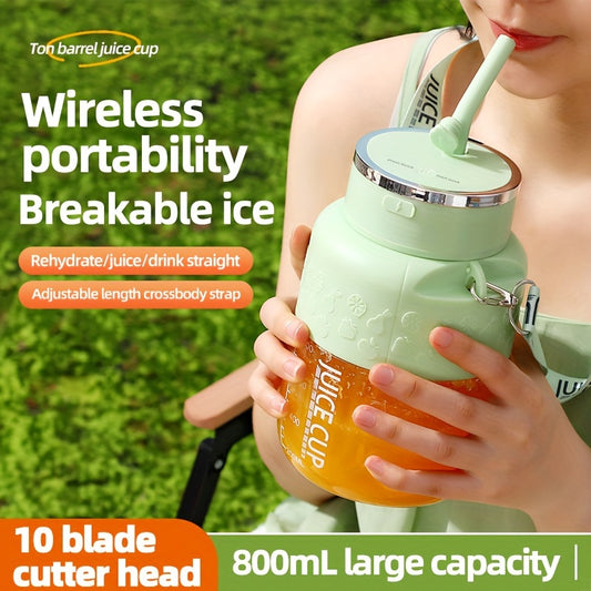 [Portable Juicer] 1pc, Mini Portable USB Electric Juicer Cup | 27.05OZ Large Capacity, Juicers For Vegetables And Fruits, Making Milk Shakes, Smoothies, Juices, Kitchen Appliances