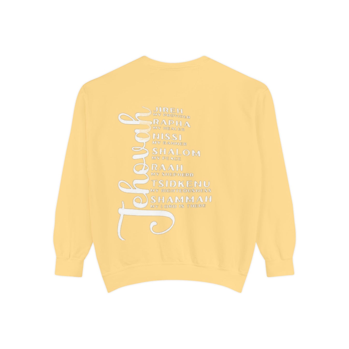 Jehovah Names Sweatshirt  Christian Faith Scriptural Names Pullover