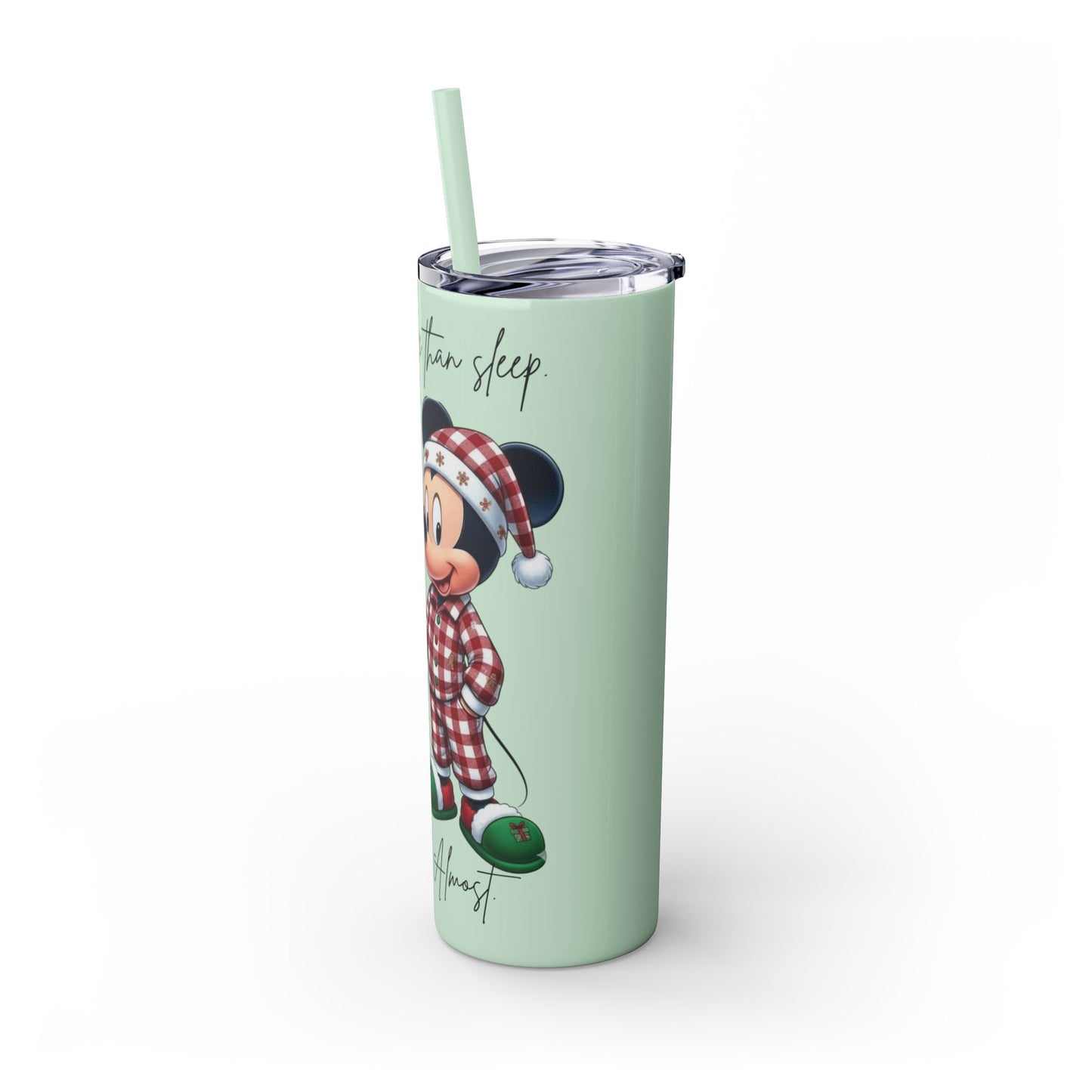 I Love You More Than Travel Tumbler — 20oz Skinny Cup with Straw