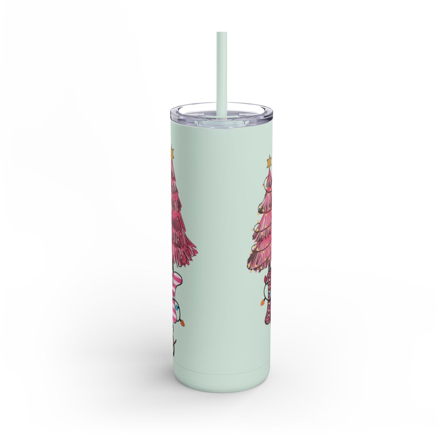 Christmas Tree Tumbler - 20oz Skinny Matte Drinkware Christmas gift mug