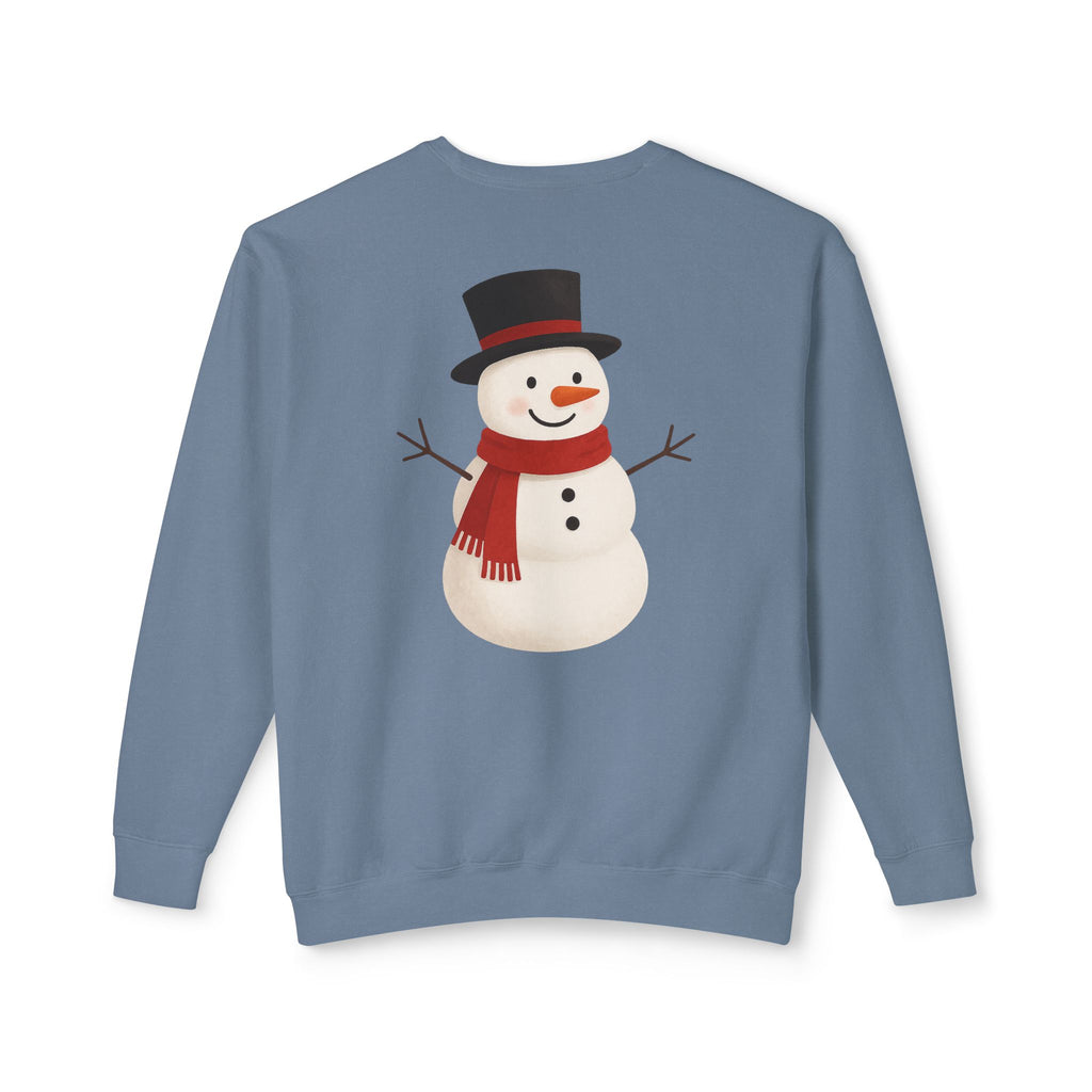 Snowman Crewneck Sweatshirt  Cute Holiday Snowman Pullover