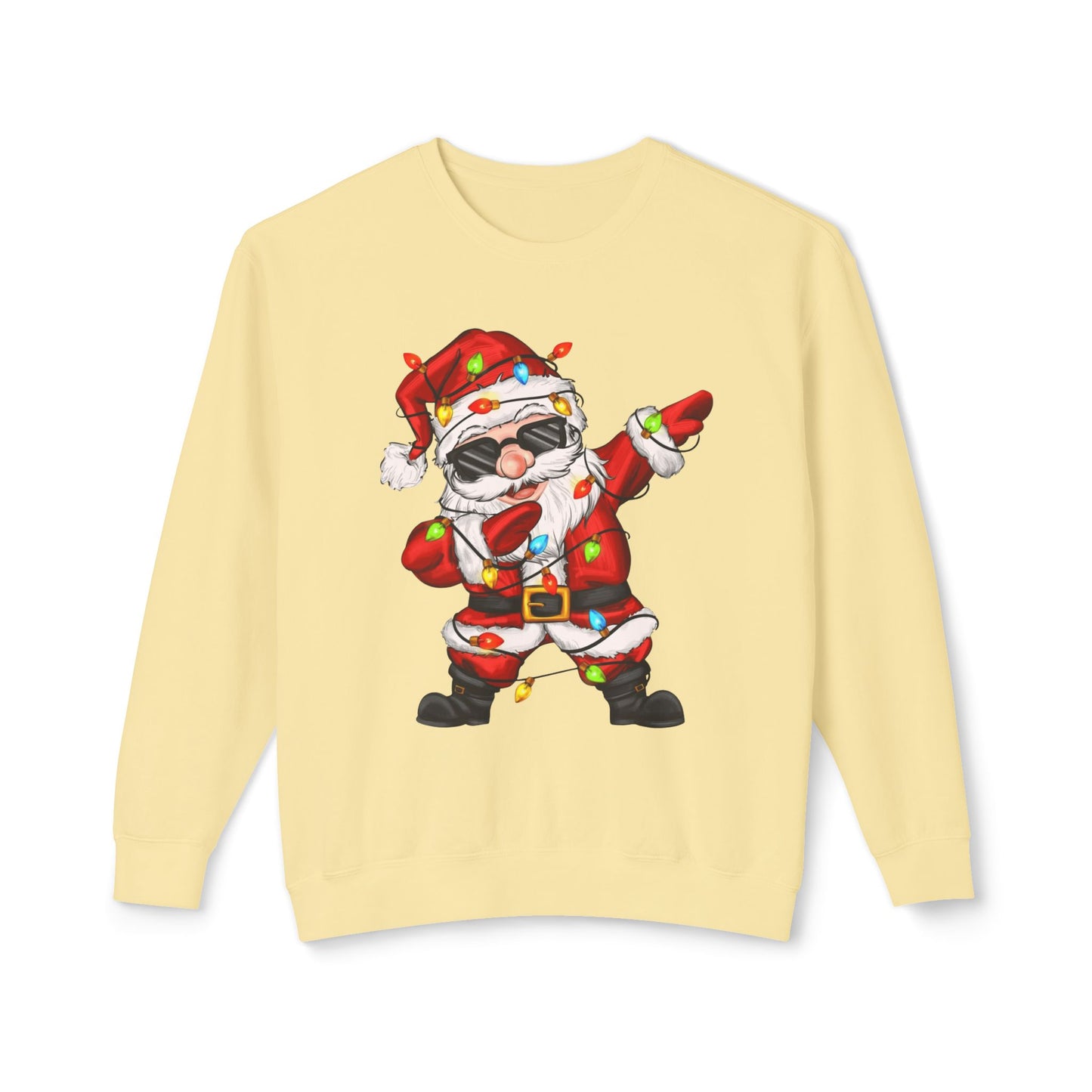 Funny Christmas tee Dabbing Santa Crewneck Sweatshirt  Funny Christmas Holiday Pullover