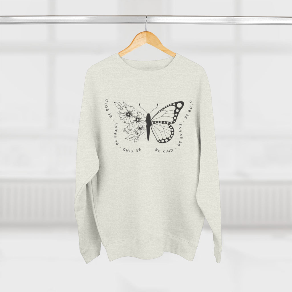 Butterfly Floral Crewneck Sweatshirt  "Broken Is Beautiful" Inspirational Sweatshirt