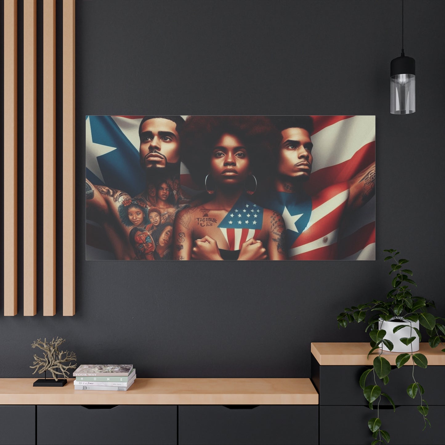 Rooted in Culture, Radiating Power Puerto Rican Wall Art, Unique Gift, Empowering Decor