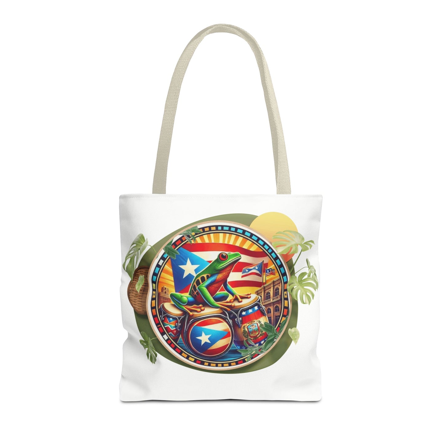 Puerto Rican Flag Tote Borinquen Beach Essentials, Travel Companion, Great for Gifts or Festivals