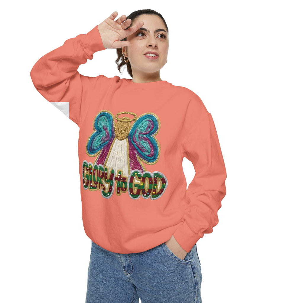 Glory to God Angel Sweatshirt Christmas Holiday Collection  Festive T-Shirt & Sweater