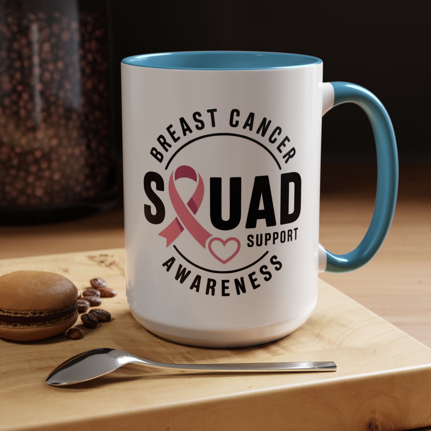 Breast Cancer Awareness Coffee Mug - Support Your Squad