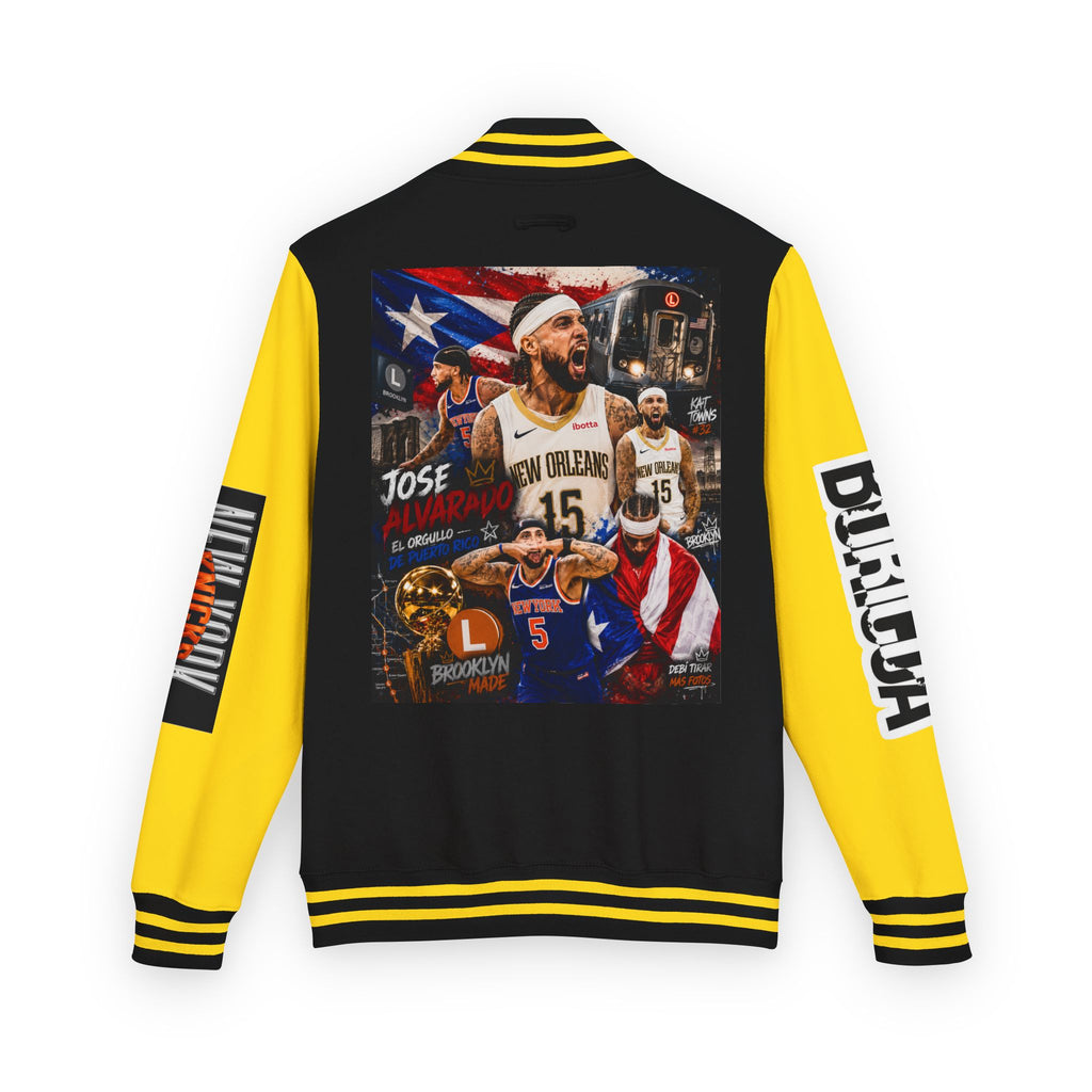 Basketball-Inspired Letterman Jacket — Men's Retro Varsity Sports Jacket Jose AlvarTribute Varsity Jacket
