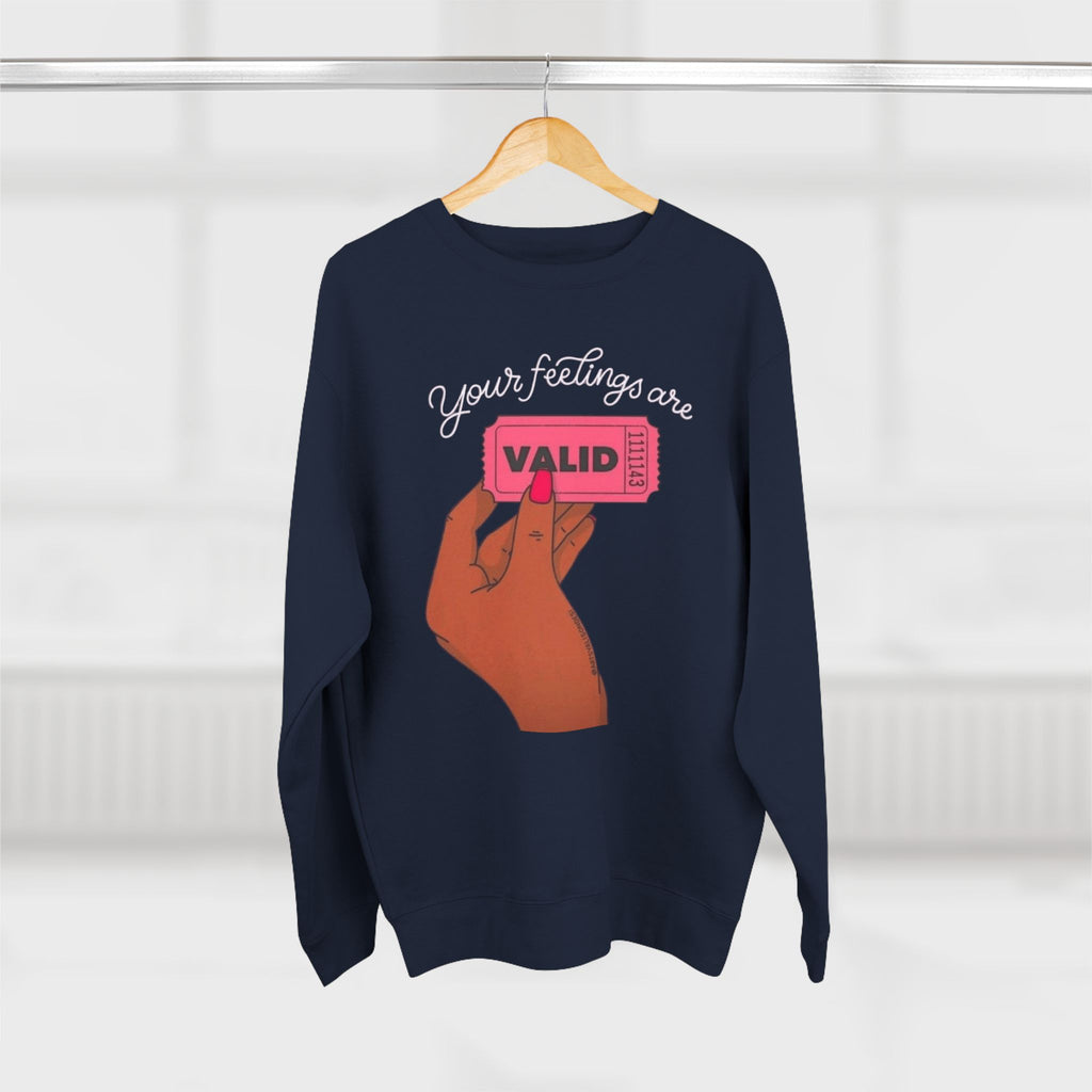 Valid Ticket Crewneck Sweatshirt  Empowerment Graphic Pullover Valentine’s Day sweaters