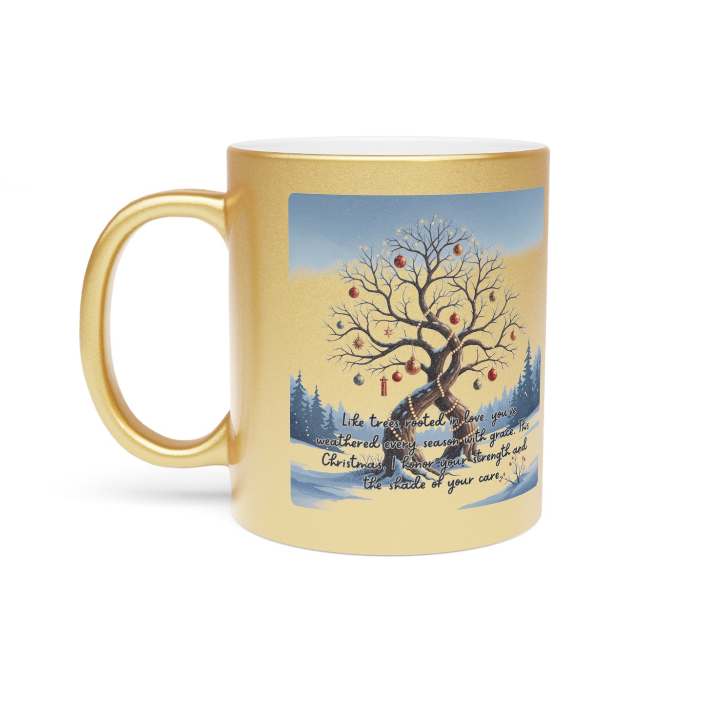 Holiday Mugs Christmas Gift Ideas Hot Cocoa & Coffee Cup Designs Inspirational Winter Tree Metallic Mug