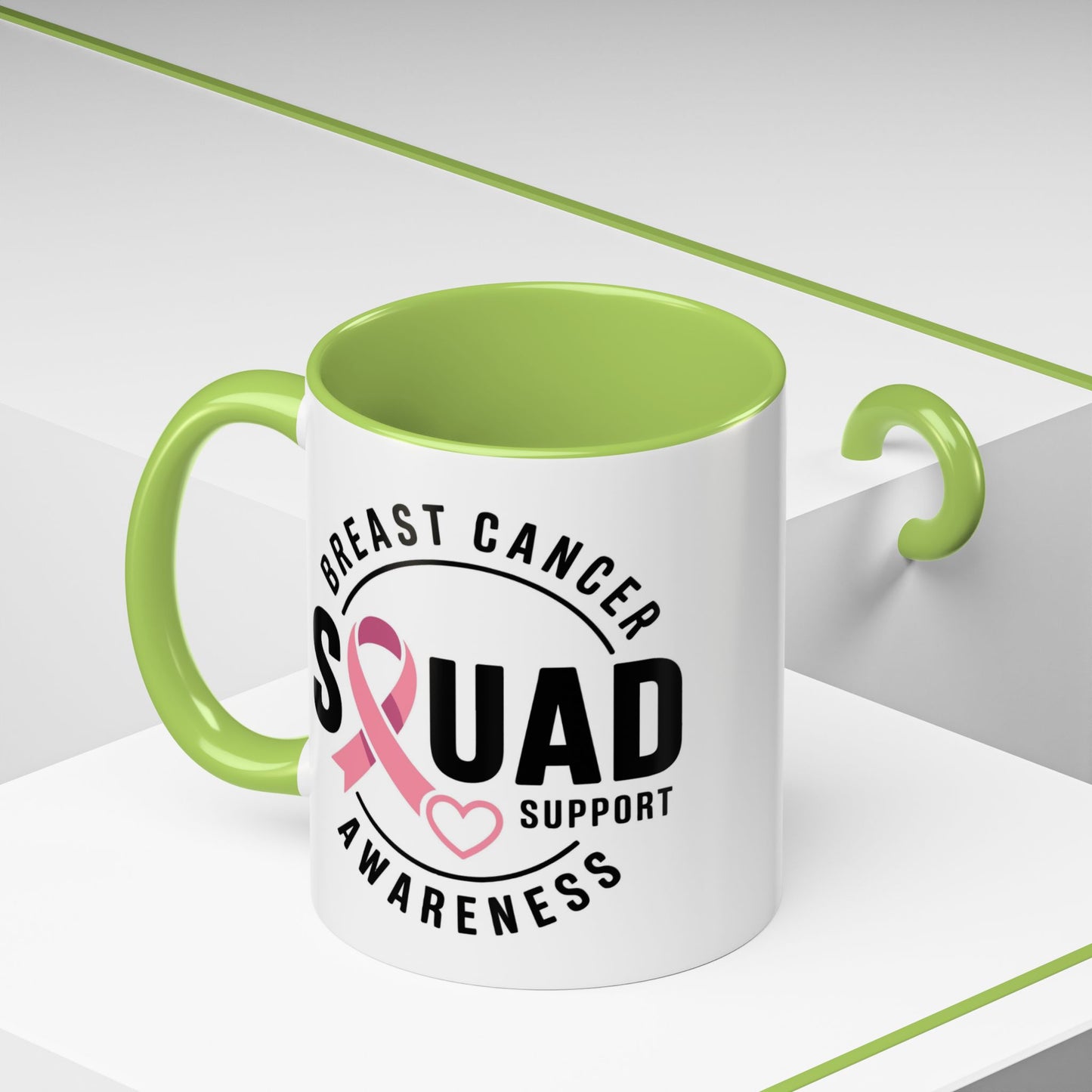 Breast Cancer Awareness Coffee Mug - Support Your Squad