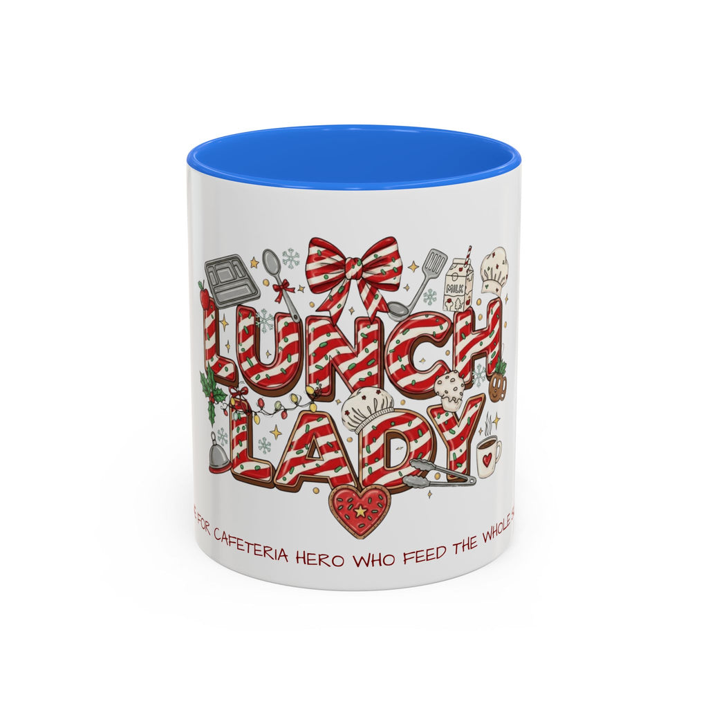 Lunch Lady Mug "Cafeteria Hero Who Feeds the Whole School With Love" | 11oz/15oz Gift  School Staff Christmas Mug Collection