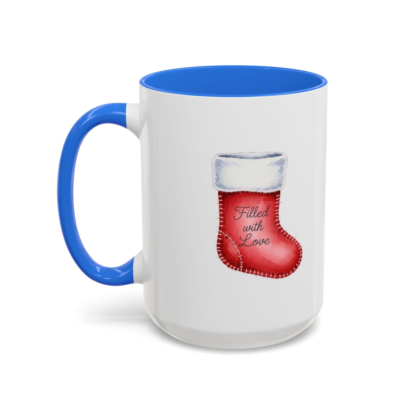 Holiday Mugs Christmas Gift Ideas Hot Cocoa & Coffee Cup Designs Filled with Love - Colorful 11oz & 15oz