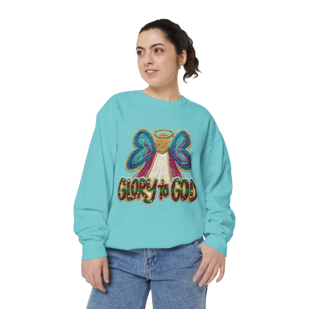Glory to God Angel Sweatshirt Christmas Holiday Collection  Festive T-Shirt & Sweater