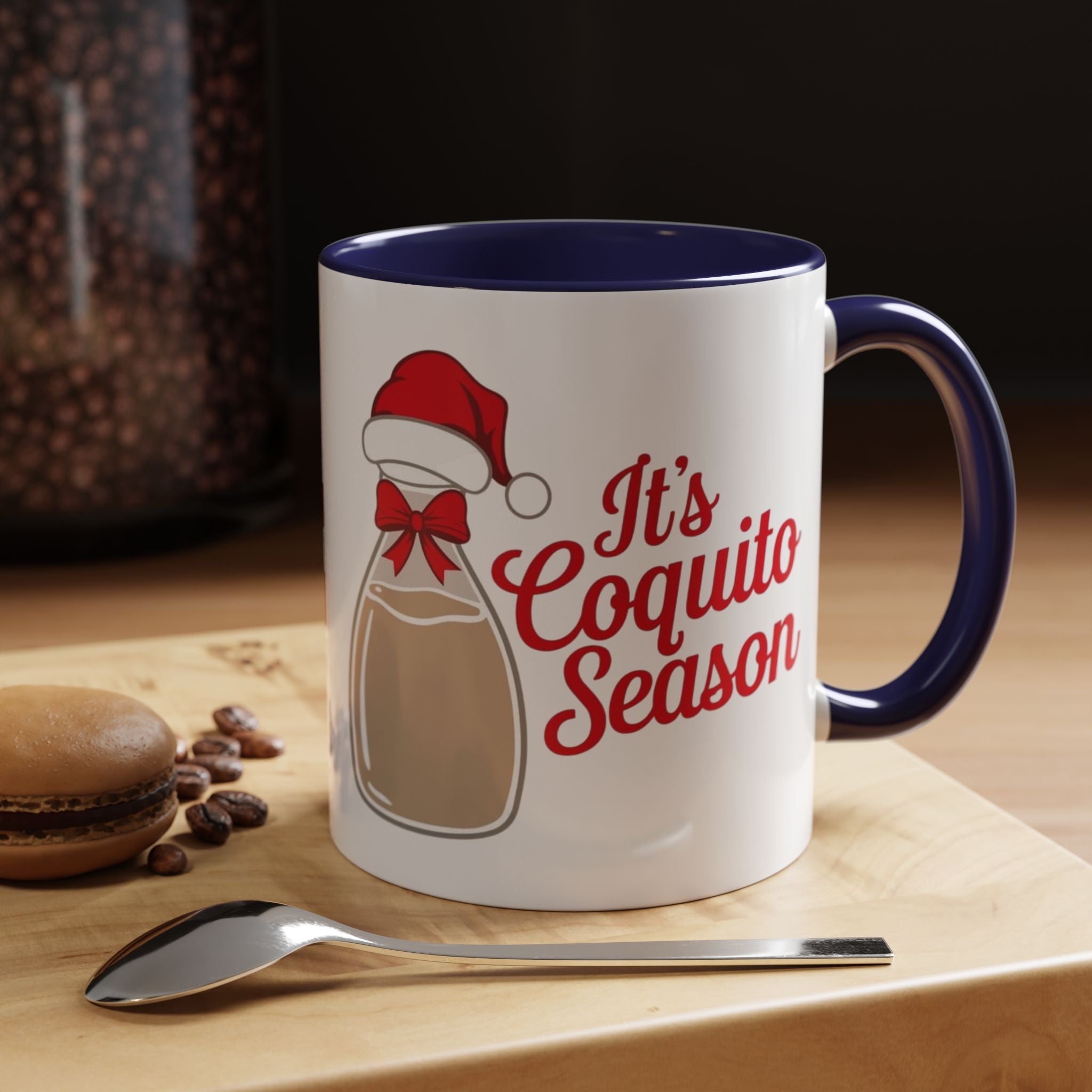 Herencia de Puerto Rico Mug Coquito Season Accent Mug Festive Holiday Coffee Cup