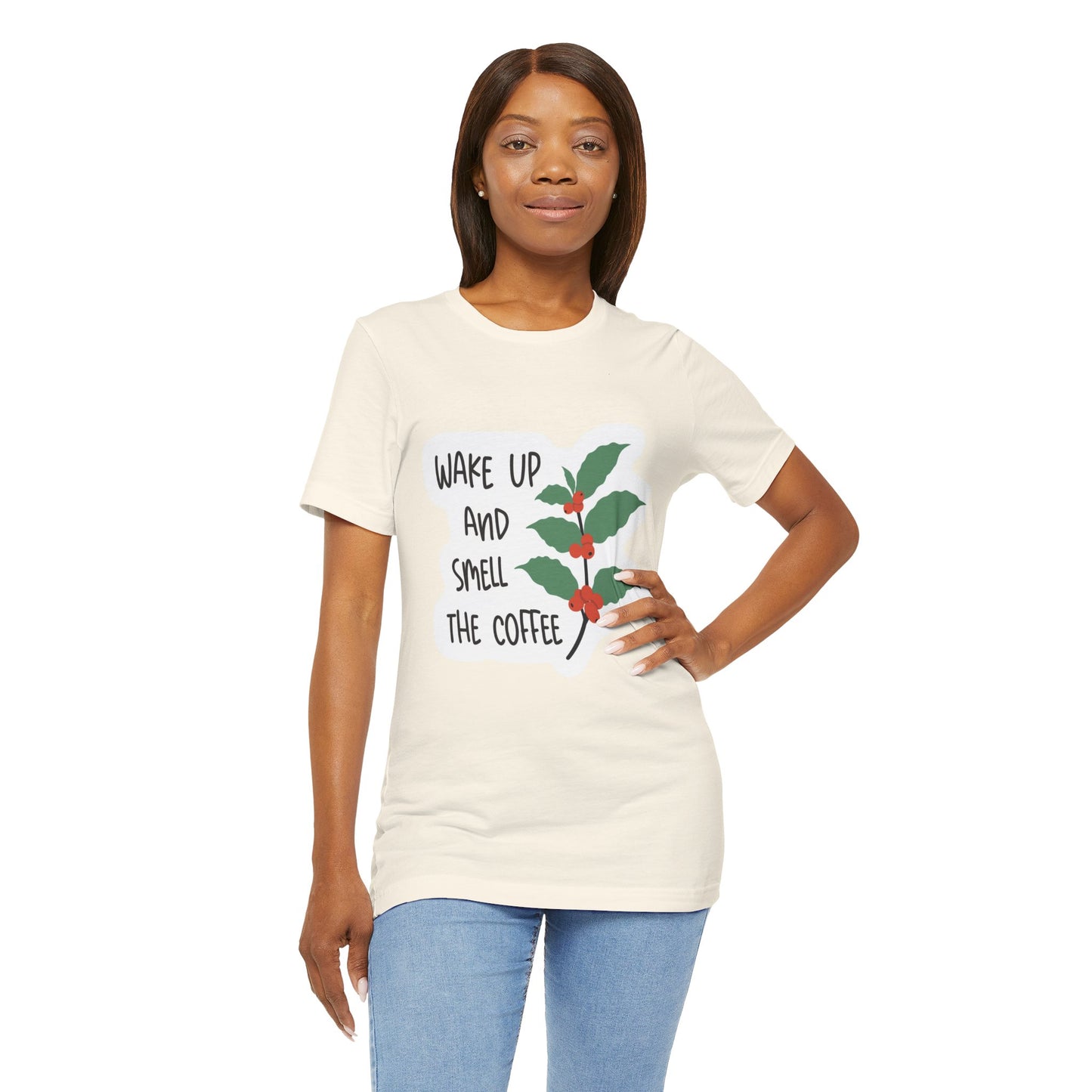 Wake Up and Smell the Coffee Tee  Coffee Plant Graphic T-Shirt