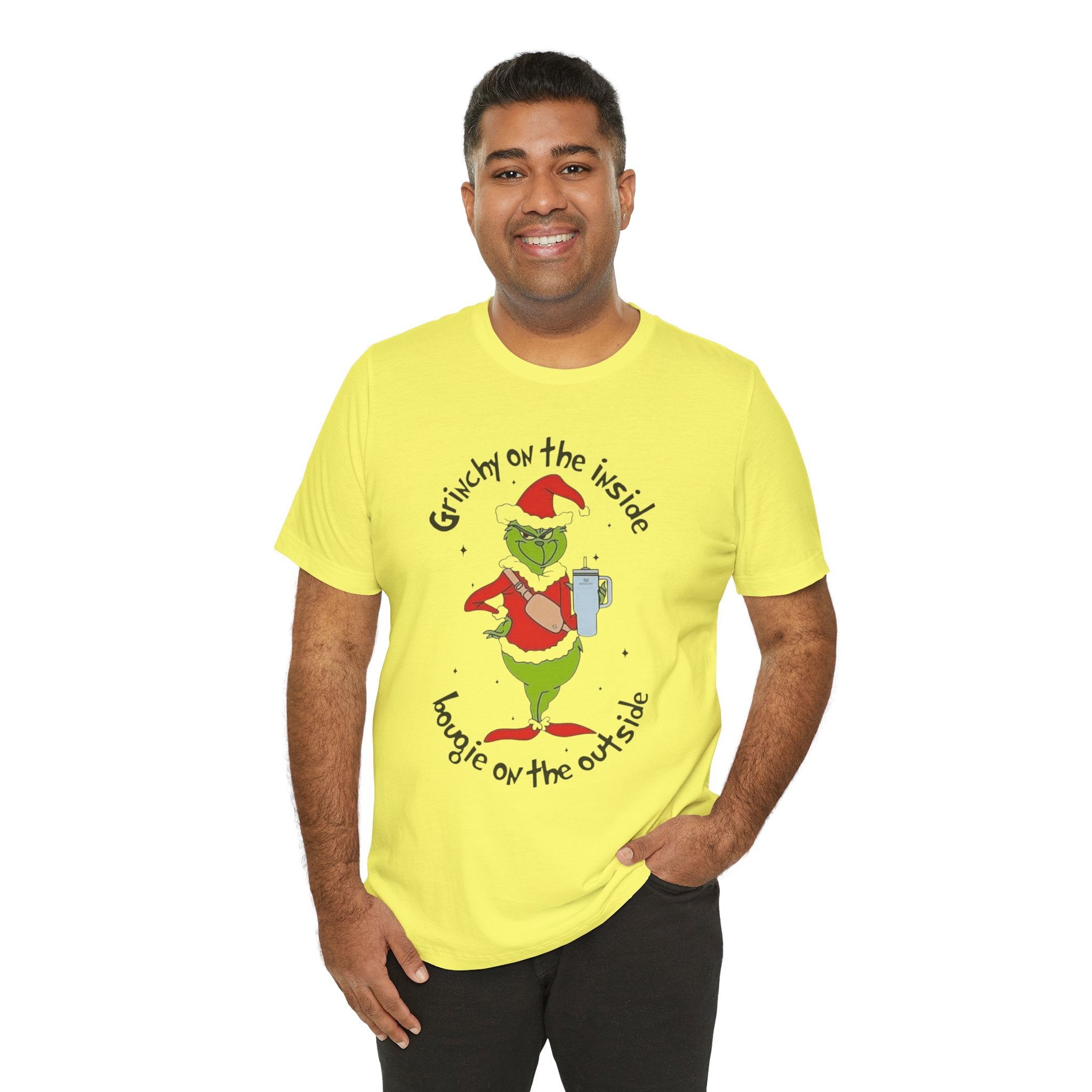 Grinch-Inspired Holiday Tee: 'Grinchy on the Inside, Boogie on the Outside'