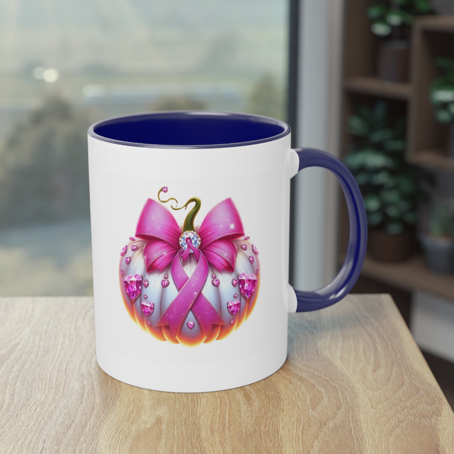 Vibrant Two-Tone Coffee Mug with Floral Design - Perfect Gift for Nature Lovers