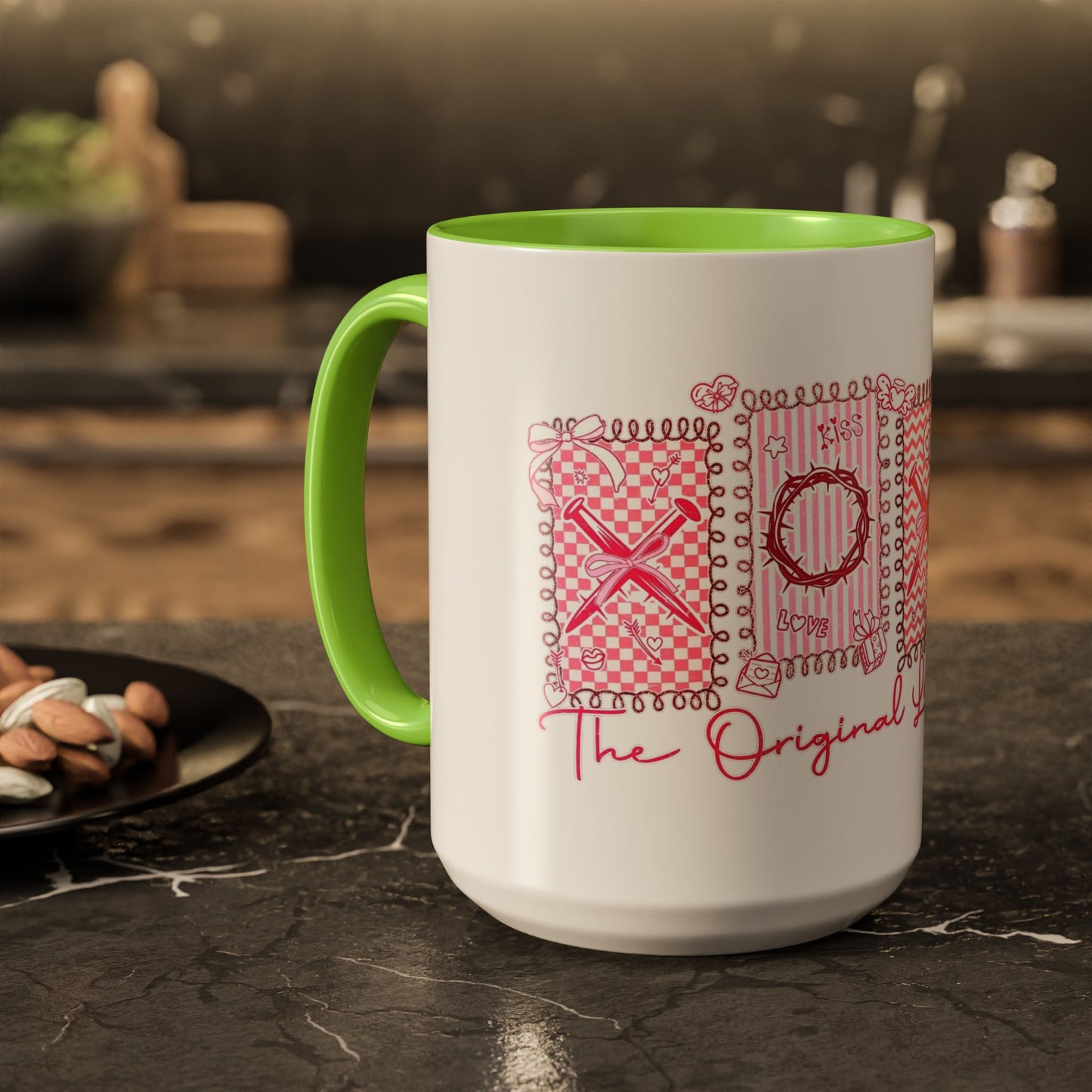 Love Letters XOXO Ceramic Mug — Colorful 11oz & 15oz Coffee Cup
