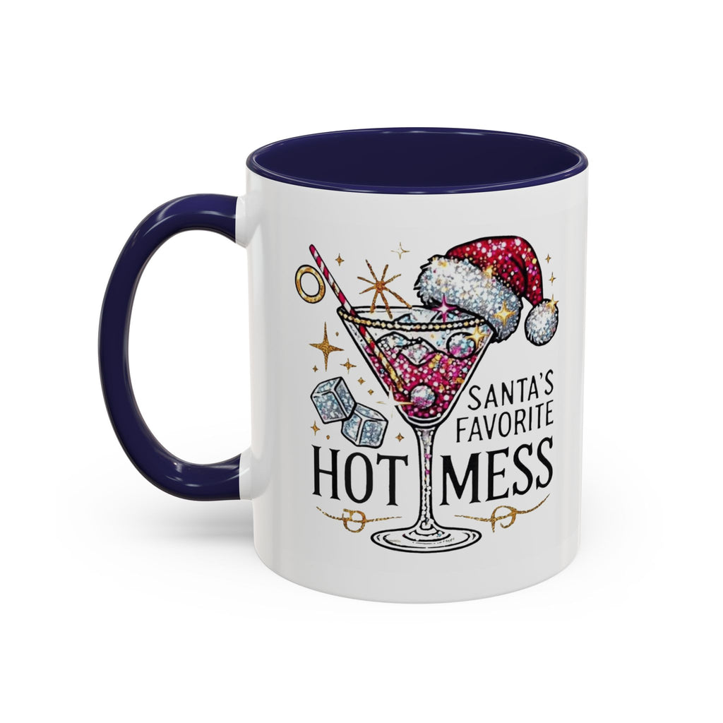 Accent Coffee Mug - "Santa's Favorite Hot Mess" Holiday Cocktail Mug (11/15 oz)