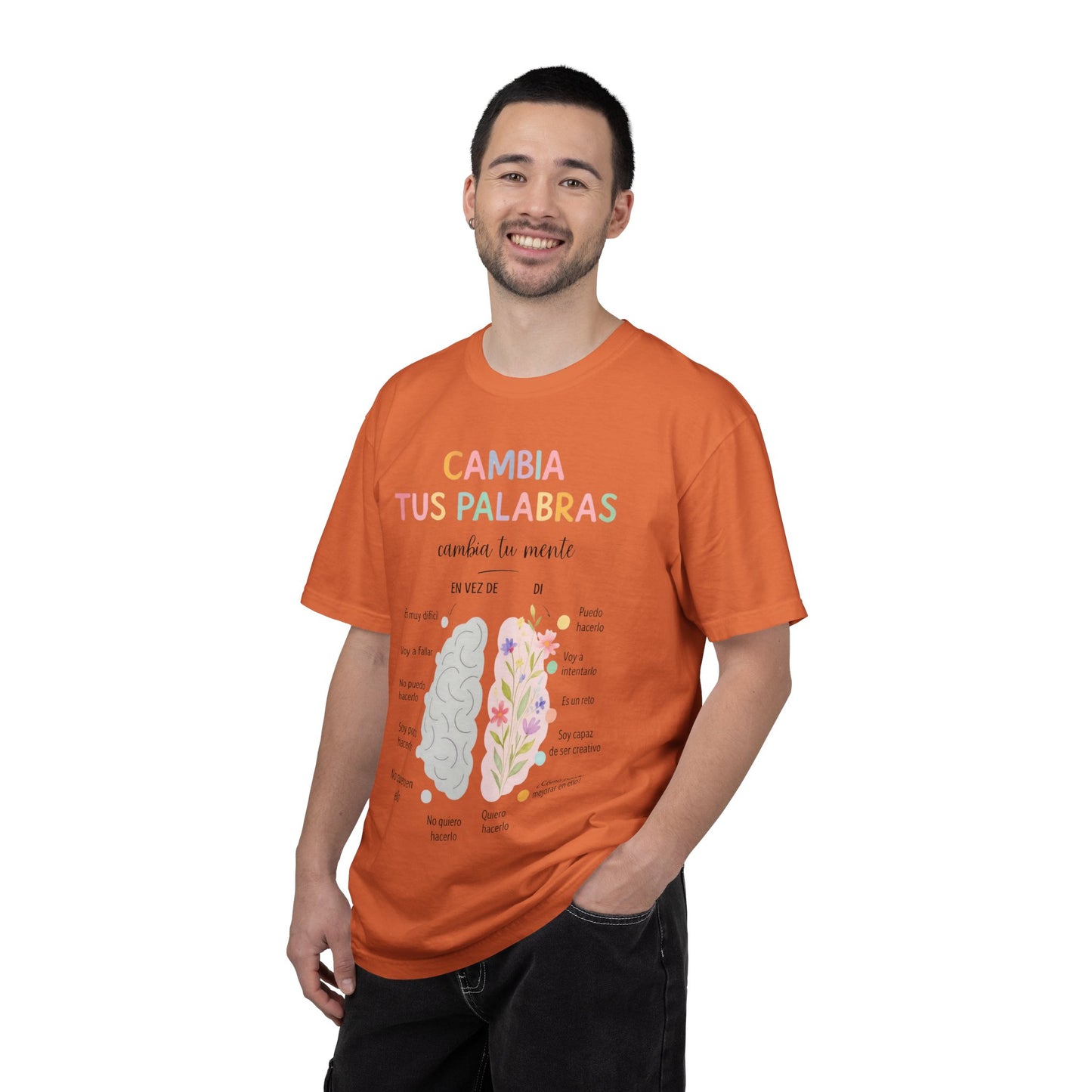 Cambia Tus Palabras Floral Positivity T-Shirt