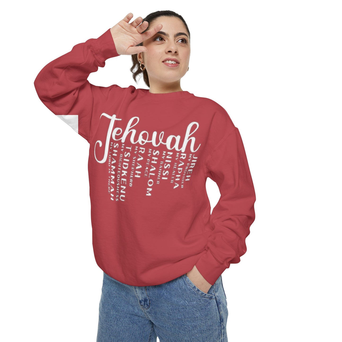 Jehovah Names Sweatshirt  Christian Faith Scriptural Names Pullover