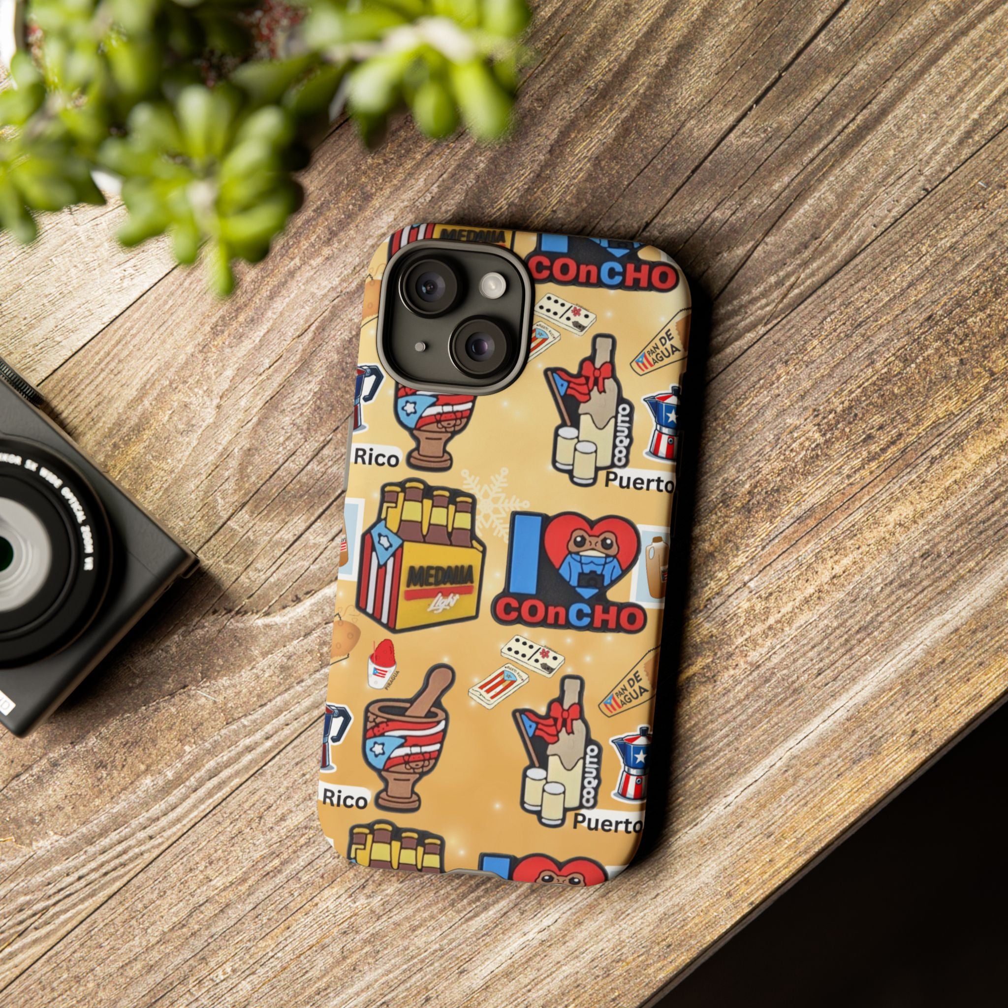 Puerto Rico Sticker Collage Tough Case  ‘I  Concho’ Pattern Phone Case