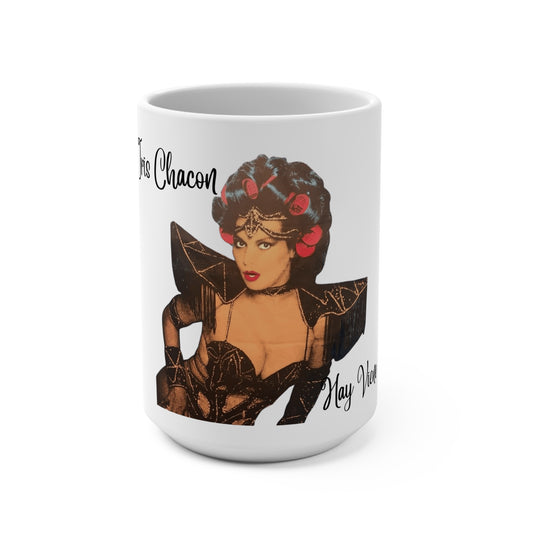 Iris Chacon Orgullo Boricua Chic Vintage-Inspired Mug, 15oz Coffee Mug, Statement Mug, Unique Gift for Her, Fun Home Decor, Retro