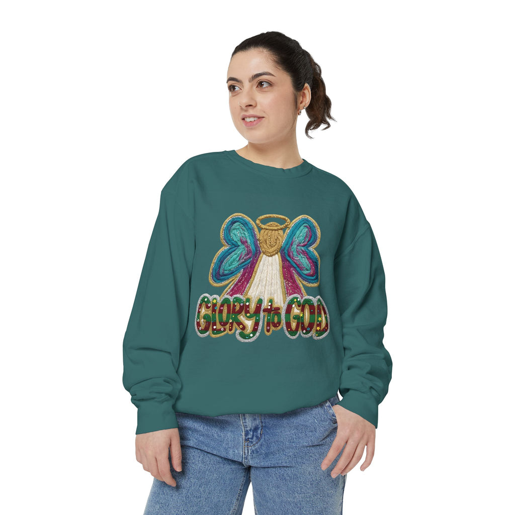 Glory to God Angel Sweatshirt Christmas Holiday Collection  Festive T-Shirt & Sweater