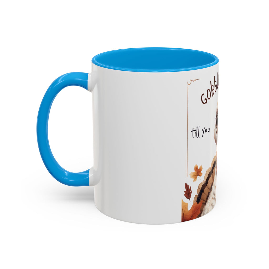 Mix cozy, aesthetic, and autumn-inspired sayings 🍁 Whimsical Thanksgiving Mug - Gobble Gobble Design
