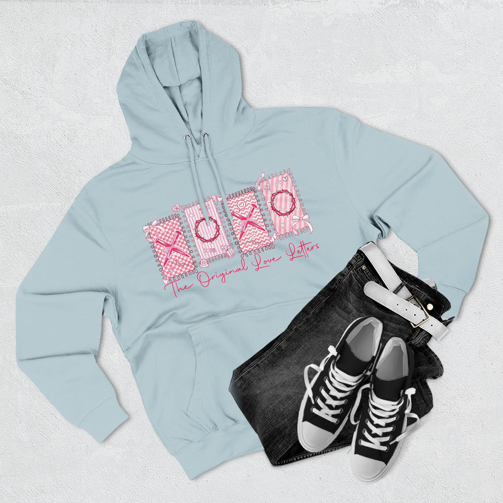 Hoodie  Pink XOXO Three Panel Love Letters Fleece Hoodie