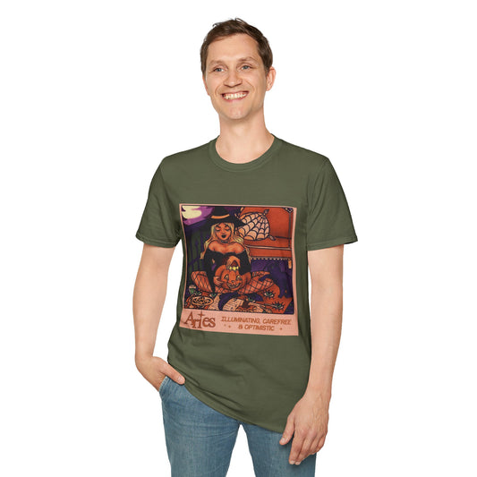 halloween shirt Illuminated Carefree & Optimistic T-Shirt, Halloween Apparel, Unisex Graphic Tee, Cozy Casual Wear, Unique Gift Idea