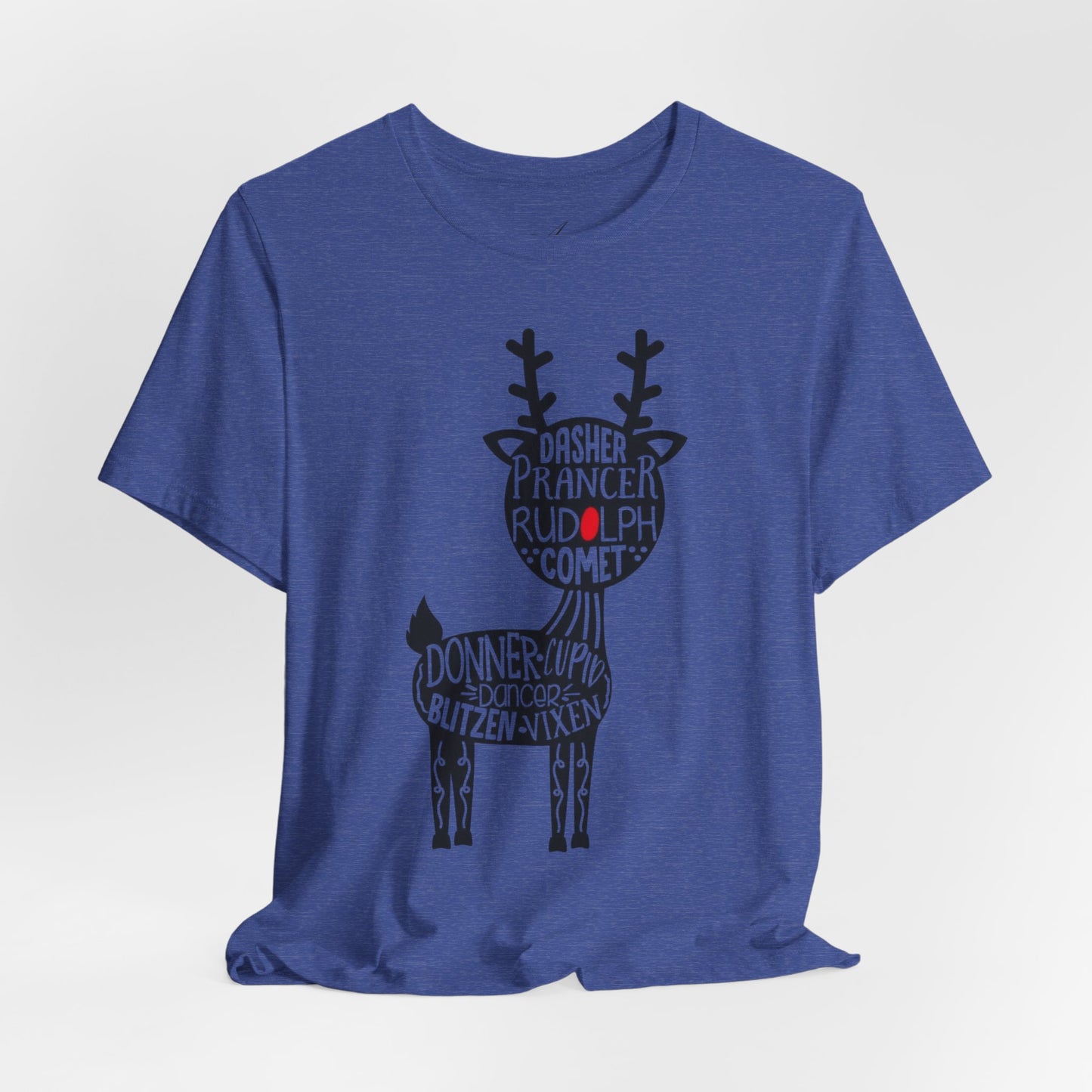 Christmas Reindeer Graphic Tee - Unisex Jersey Short Sleeve Shirt
