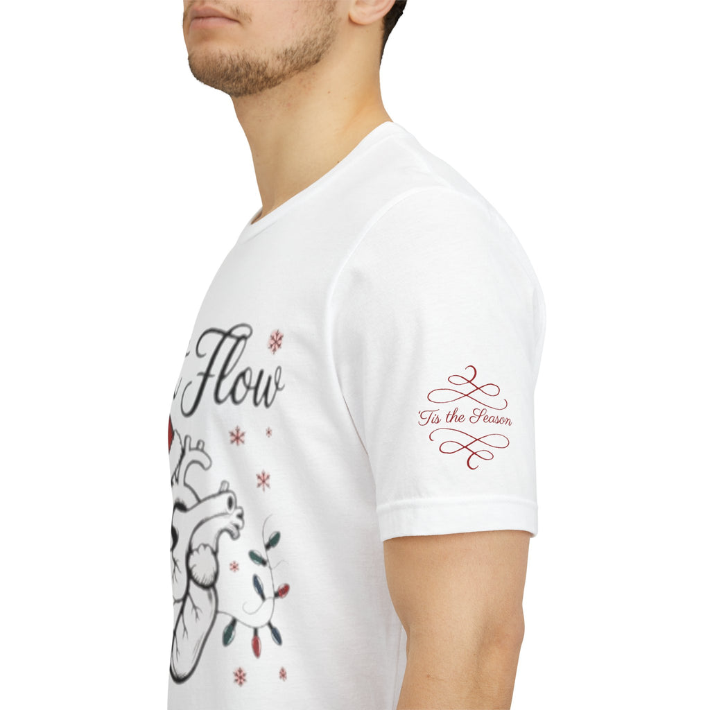 Let It Flow Heart Tee  Christmas Anatomical Heart Shirt