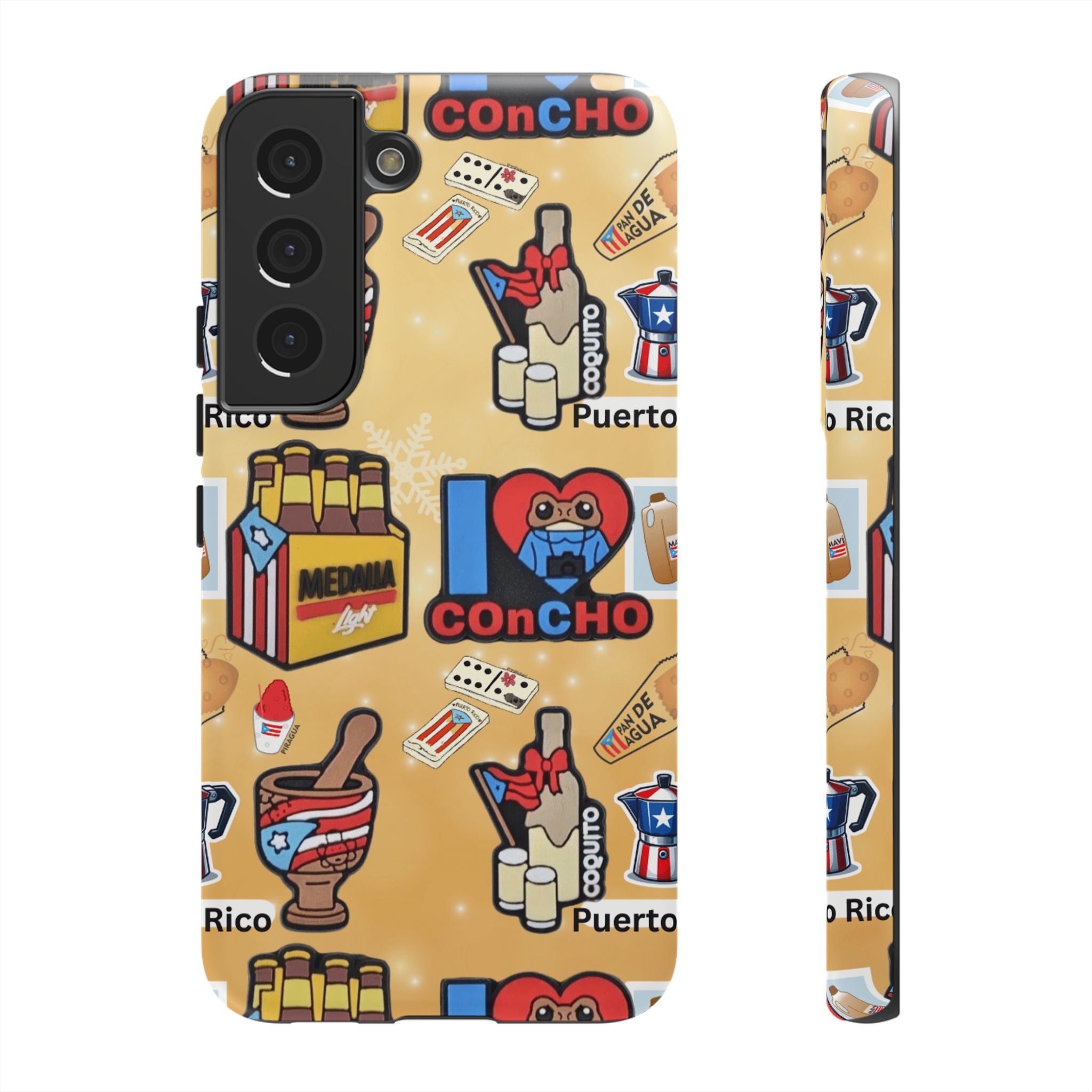 Puerto Rico Sticker Collage Tough Case  ‘I  Concho’ Pattern Phone Case
