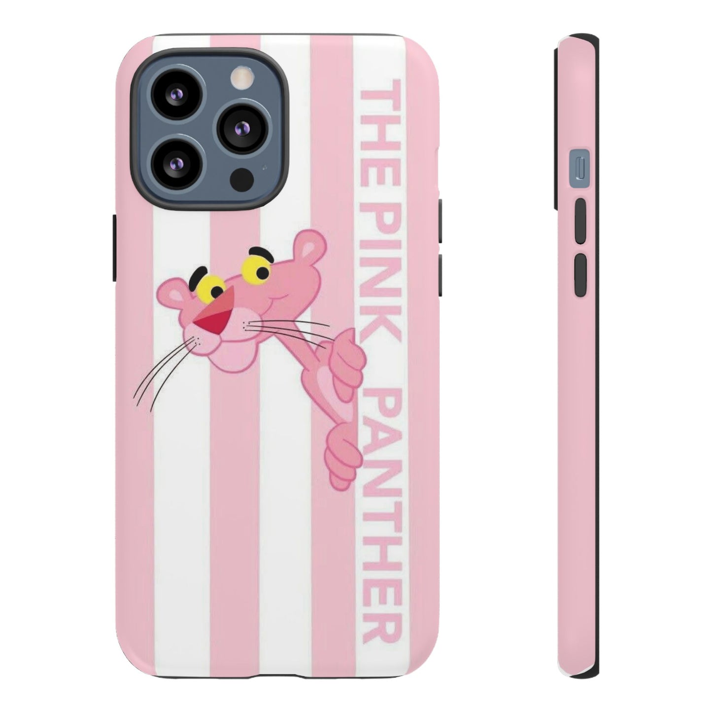 Pink Panther Tough Case Retro Striped Phone Case with "The Pink Panther" Design