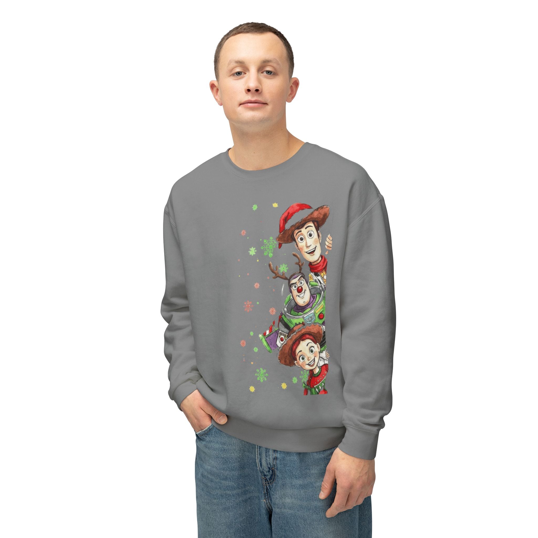 Christmas Toy Cowboy Crewneck Sweatshirt  Festive Woody & Friends Holiday Sweatshirt Cartoon Christmas T-shirts and Sweaters