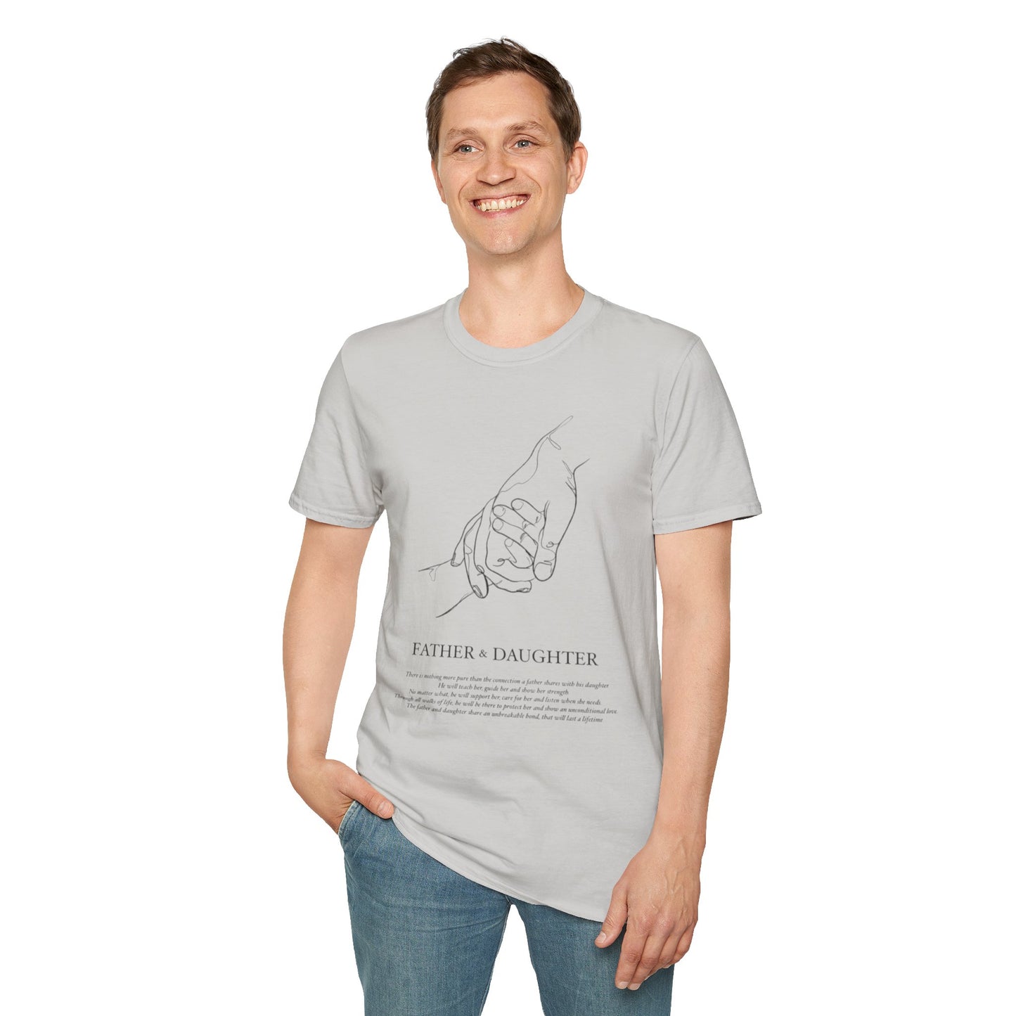 Father & Daughter Connection Unisex Soft style T Shirt Family Gift Parent Child Love Fathers Day Gift Emotional Bond Tee